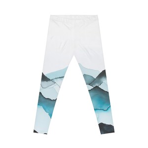 Legging artistique coloré pour femme. Pantalon de yoga, Imprimé AOP, Confort athlétique, Taille haute, Plage, Cadeau