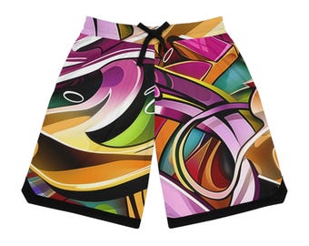 Vibrant Basketball Rib Shorts – Colorful Athletic Wear