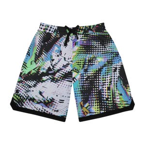 Vibrant Basketball Rib Shorts – Stylish Men’s Athletic Wear, Summer Sports Shorts, Casual Gym & Outdoor Apparel