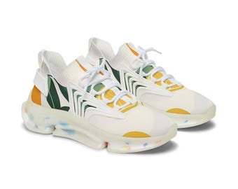 Women’s Printed White Sneakers – Stylish Casual Shoes, Comfortable Walking Sneakers, Trendy Footwear for Everyday