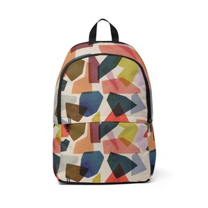 Chic Abstract Unisex Backpack | Stylish Book Bag, Trendy School Backpack, Personalized Gift, Art-Inspired Bag