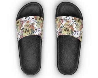 Floral Skull Women's Slide Sandals