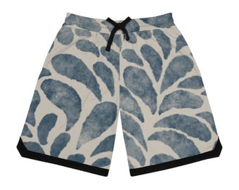 Ribbed Basketball Shorts – Athletic Polyester Summer Wear
