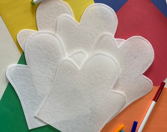 Blank Coloring Puppet Person 5 pack