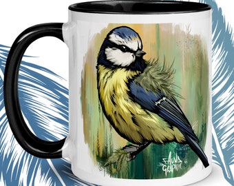 Bluetit Mug with Color Inside