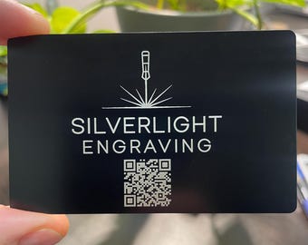 Custom Engraved Metal Business Cards: Personalized Logo, Modern Design