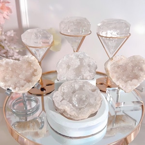Bergkristall Diamant mit Ständer