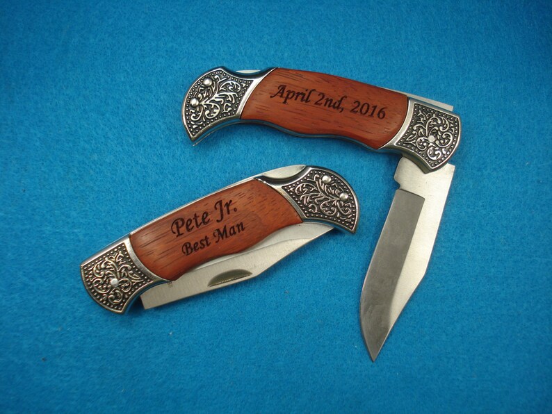 Groomsmen Gifts 6 Personalized Engraved Pocket Knives. Gifts Etsy
