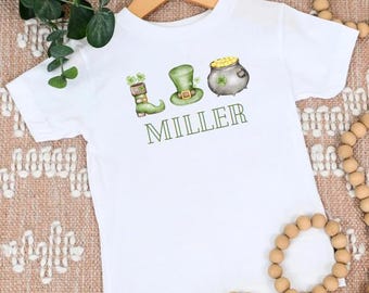Camiseta personalizada del Día de San Patricio, para niño o niña (descarga digital)