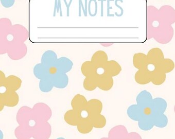 Cuaderno digital floral / Diario minimalista para GoodNotes y Notability (PDF)