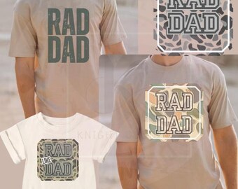 Paquete de diseños PNG para papás geniales, Día del Padre con estampado de camuflaje (descarga digital)