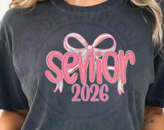 Camiseta de último año, graduación, hombre, mujer, preppy, 2026, escuela secundaria, paquete