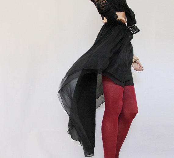 Women Midi Skirt black sheer skirt with elastic waists Y2k Fairycore Streetwear skirt maxi long