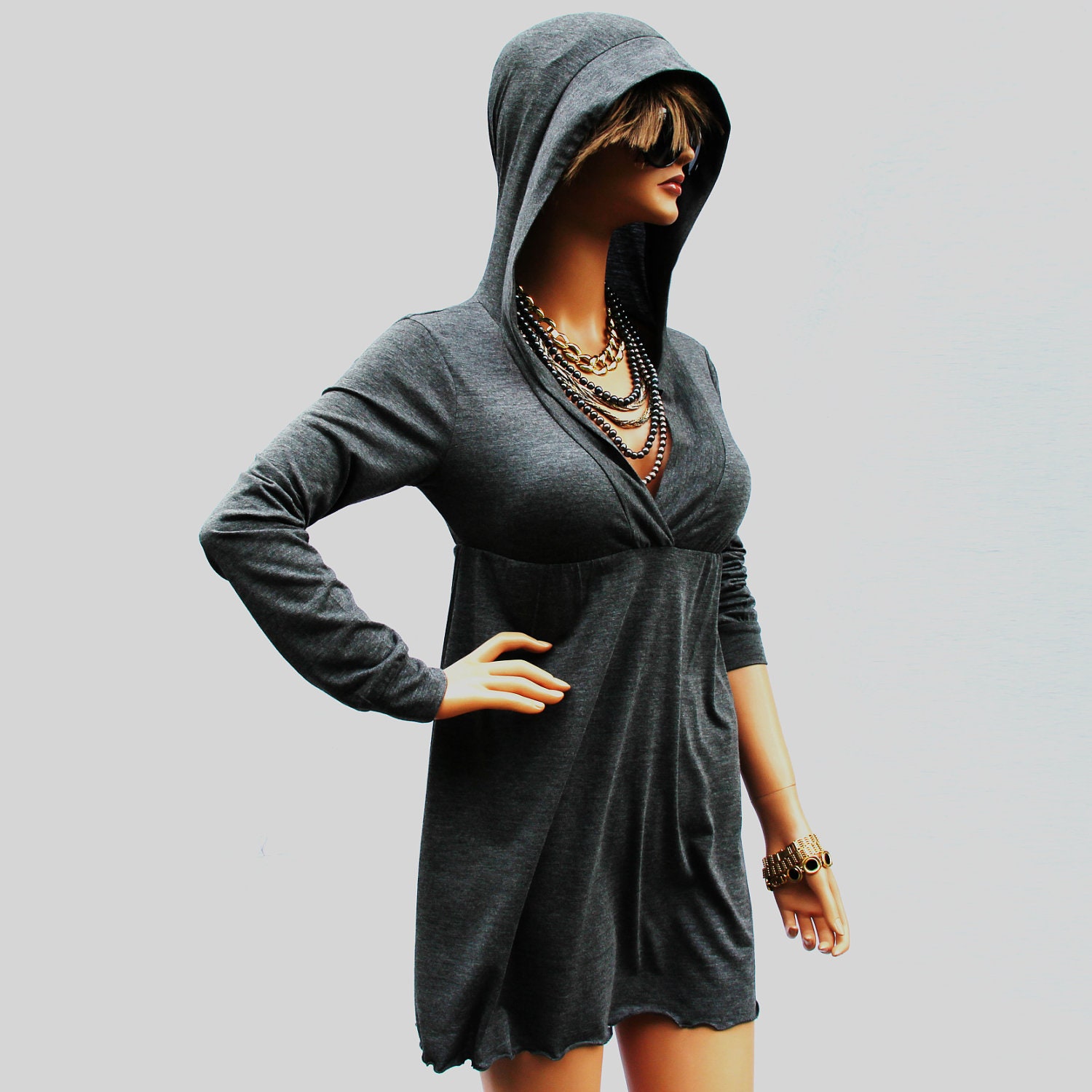 Dress Grey Dress Hoodie Dress Grey Hoodie Dress Grey Hooded Dress Oversized Hoodie Party Dress Grey Dress