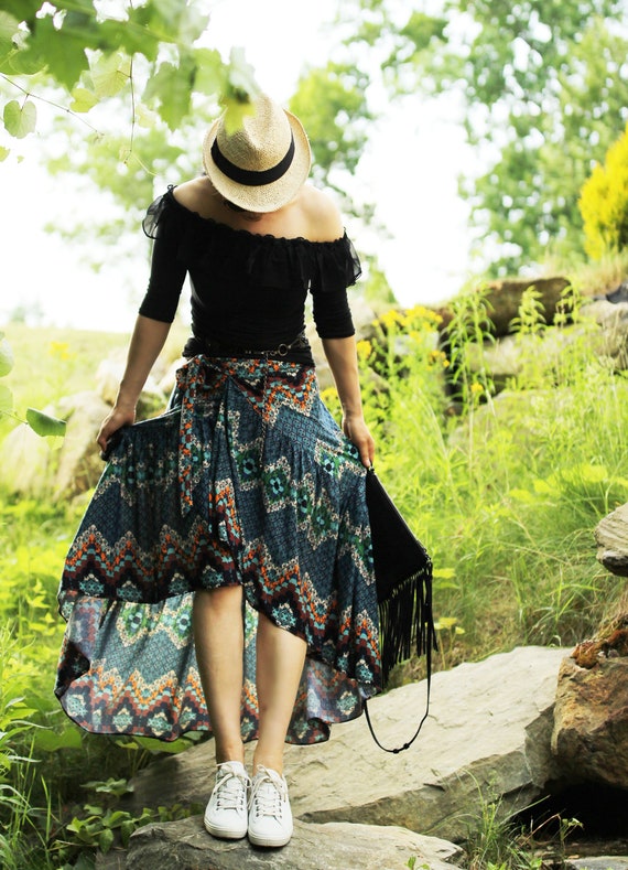 Gypsy Skirt Boho Skirt Midi Skirt Maxi Skirt Long | Etsy