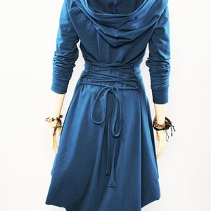 Hoodie casual Dress, Women cowl neck Dress image 6