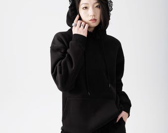 Hoodie Sweater Shirt - Gemütlicher Rüschen Hoodie Top | Gemütliches French Style Sweatshirt