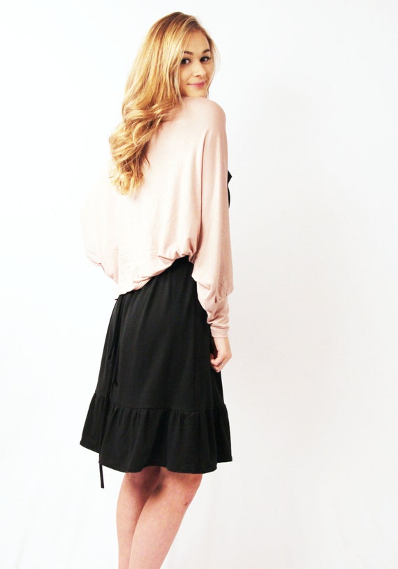 Loose Wrap Crop Cardigan - Open Front Shrug, Lightweight Top