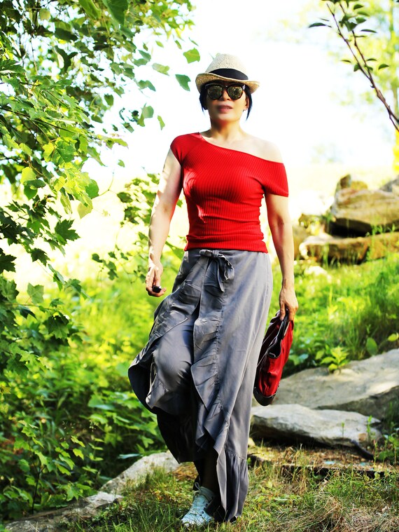 Silk Wide leg pants  Palazzo Pants gypsy clothing