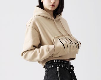 Full Cut Out Hoodie / French Terry Hoodie / Schulanfang /
