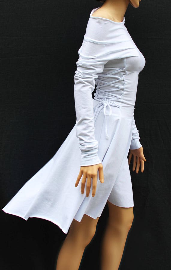 Women Off shoulder Dresses / Women High Low Dress / Women Low High Dress / Women Casual Dresses