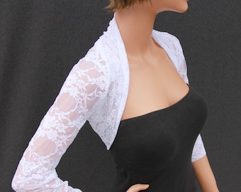 Shrug / White Lace Shrug / Lace Shrug / Bolero / Wedding Bolero / Wedding Shrug / Bridal Accessories / Wedding Jacket