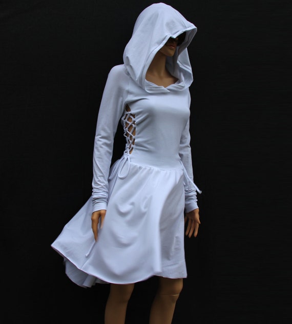 Dress High Low Dress Low High Dress Hoodies for Women hoodies Lace up Dress Casual Dresses Etsy