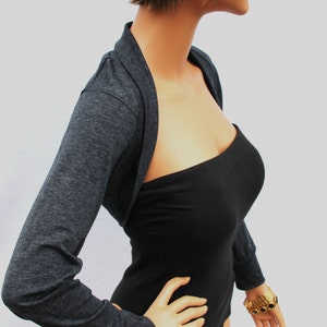 Grey Shrug Bolero: Bridal Wedding Jacket