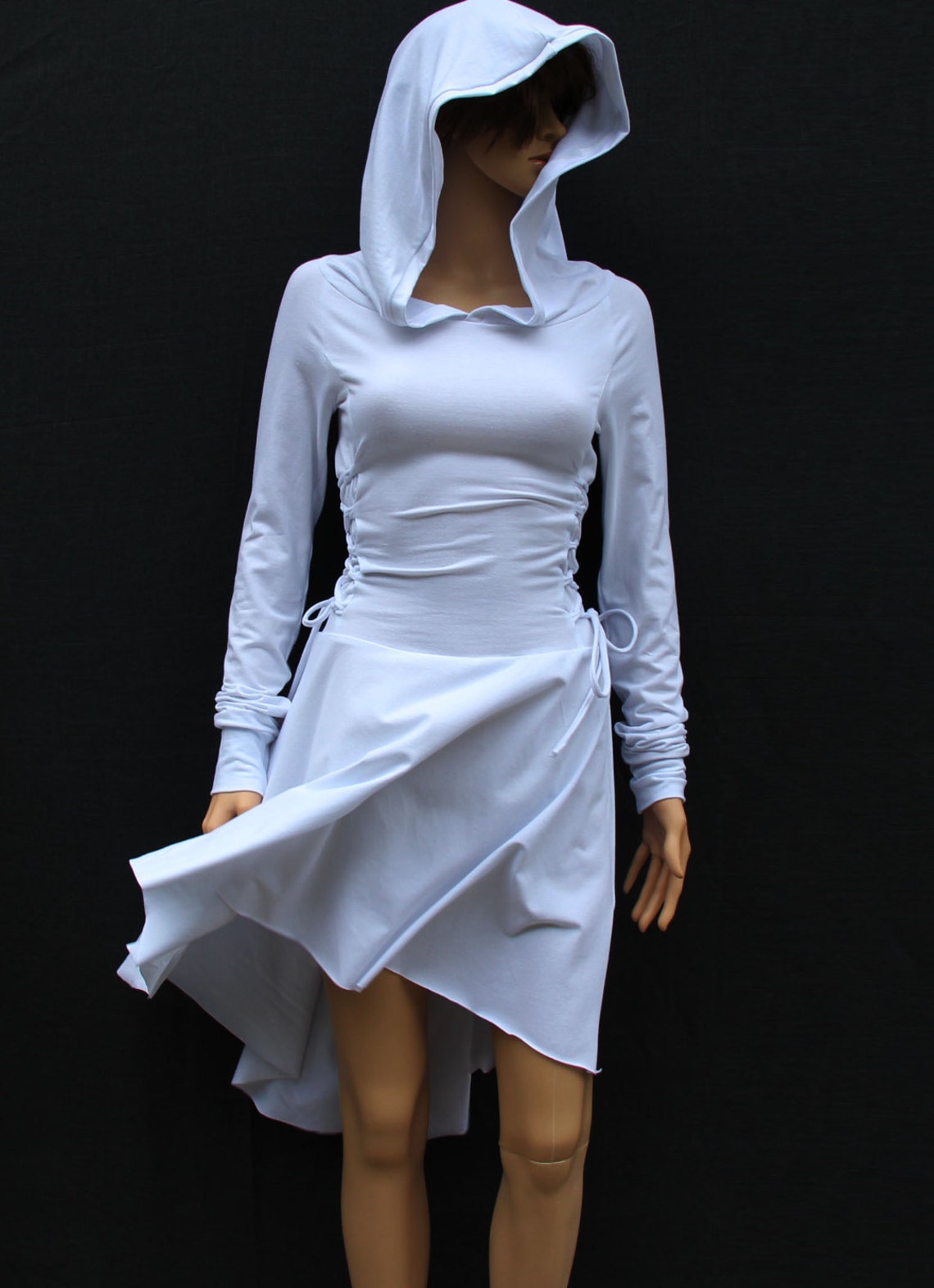 white cotton dress for tie dying