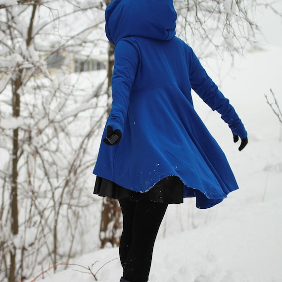 Oversized hoodie Tunic , Day Tunic Dress ,Low High Tunic Dress
