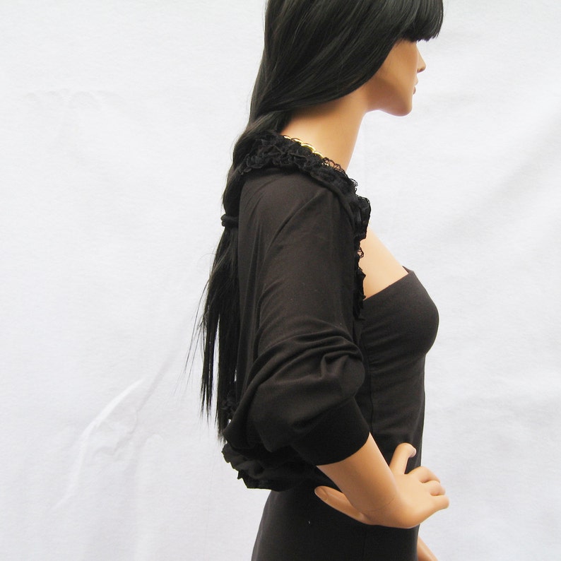 black long sleeve bolero shrug