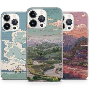 Neo-Japan Landscape Phone Case: Traditional Fusion Art