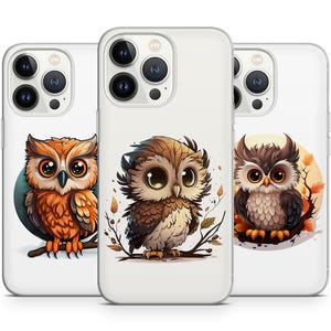 Whimsical Owls Phone Covers For Iphone 16 15 14 13 12 Pro Max, Fits Samsung 24 23 22 Plus, fits Google Pixel  9 8 7 6 pro