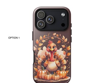 Thanksgiving iPhone Hülle: Truthahn, Kürbis, Herbstlaub Art