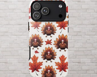 iPhone-Hülle mit Truthahnmotiv | Handyhülle mit Herbstlaub-Motiv für Thanksgiving