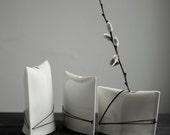 Stitched Porcelain Bud Vases Pillow Vase Design- MADE TO ORDER