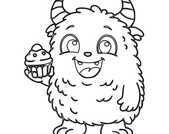 Cute Monster SVG DXF File | Laser Engraving File | Laser Cut File | CNC File | Vector File | Monster Line Art | Instant Download