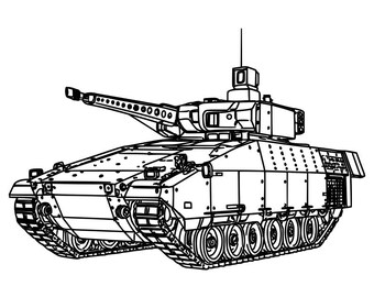 FV4005 Tank SVG DXF File | Laser Engraving File | CNC File | Laser Cut ...