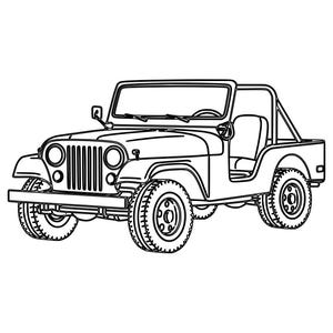 Classic Short Wheelbase Offroad 4x4 SVG DXF | Laser Cut File | CNC Vector | Laser Engraving File | Glowforge Cricut