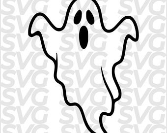 Ghost SVG Halloween, Spooky Ghost DXF, Cute Halloween Ghost, Laser Cut File, Ghost Outline, CNC Engraving, Cricut Cut File