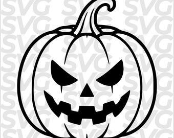 Pumpkin SVG Halloween, Jack O Lantern DXF, Scary Pumpkin, Halloween Laser Cut File, CNC Engraving, Cricut Cut File