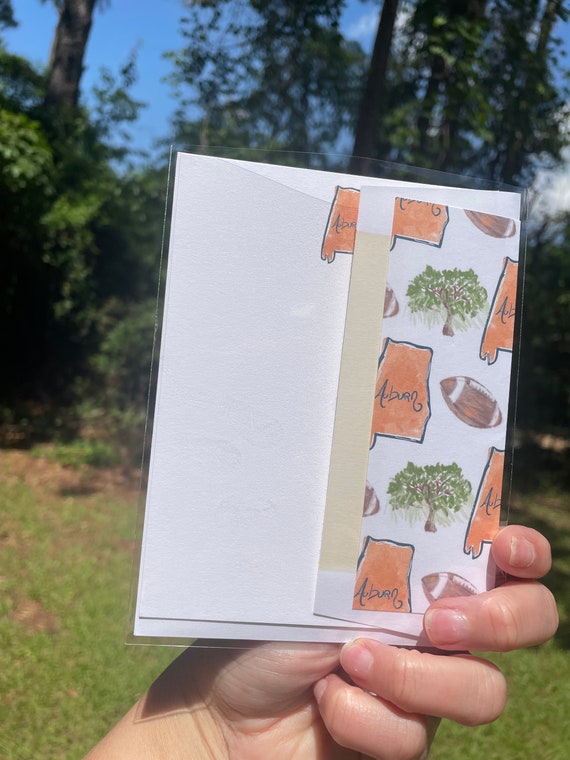 Auburn Traditions, Luxury Flat Card with Lined Envelope