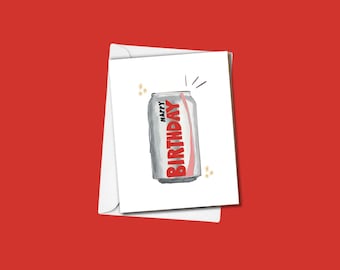 Diet Soda, Diet Cola, Happy Birthday Card