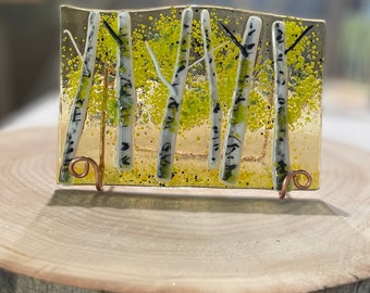 Aspen Fused Glass Keepsake_Clear Spring