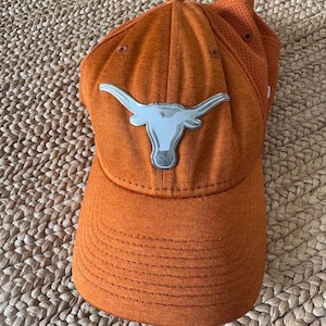 Orange Used Texas Longhorns Hat - Longhorns Cap - Fitted Cap Size Medium / Large