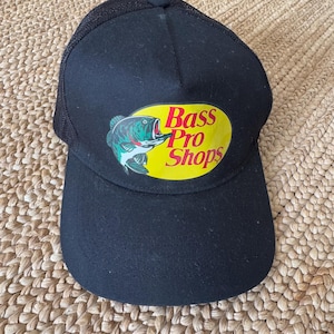 Used Bass Pro Shop Black Trucker Hat - Snapback Trucker Hat
