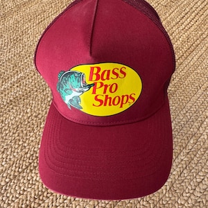 Gebrauchter Bass Pro Shop Maroon Trucker Hat - Snapback Trucker Hut