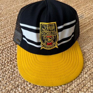 Vintage truckerpet jaren 90 - zwarte truckerpet - Michelob - snapbackhoed - gebruikt