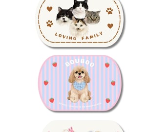 Aangepaste lederen placemat voor huisdieren, gepersonaliseerde hondenvoermat, waterdichte kattenvoermat, luxe huisdier dinerdecor, gemakkelijk schoon te maken voerbakmat