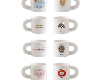 Aangepaste mok huisdierportret, gepersonaliseerde hondfoto koffiekopje, aangepaste mok kat moeder, cadeau huisdierliefhebber, keramische koffiemok